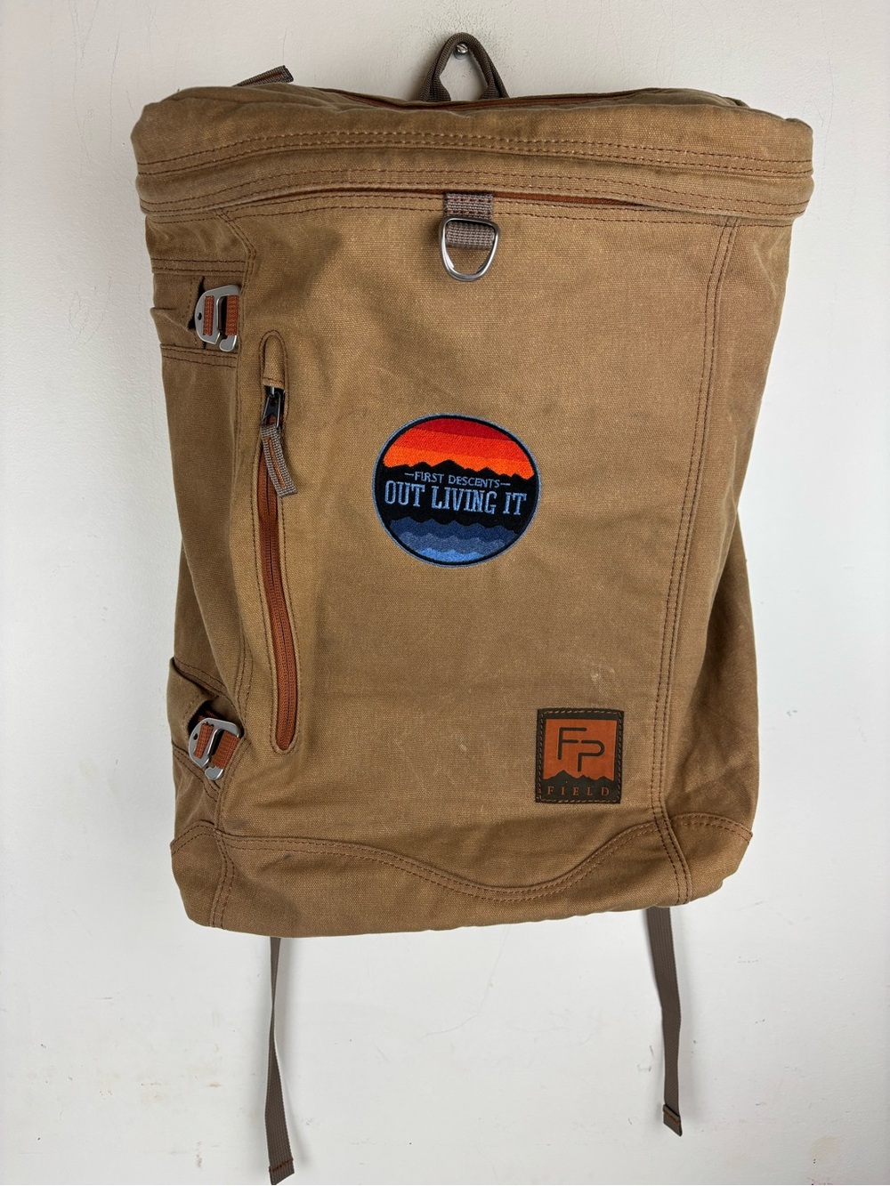 Fishpond Field “River Bank” Backpack-Brown Waxed Cotton Canvas